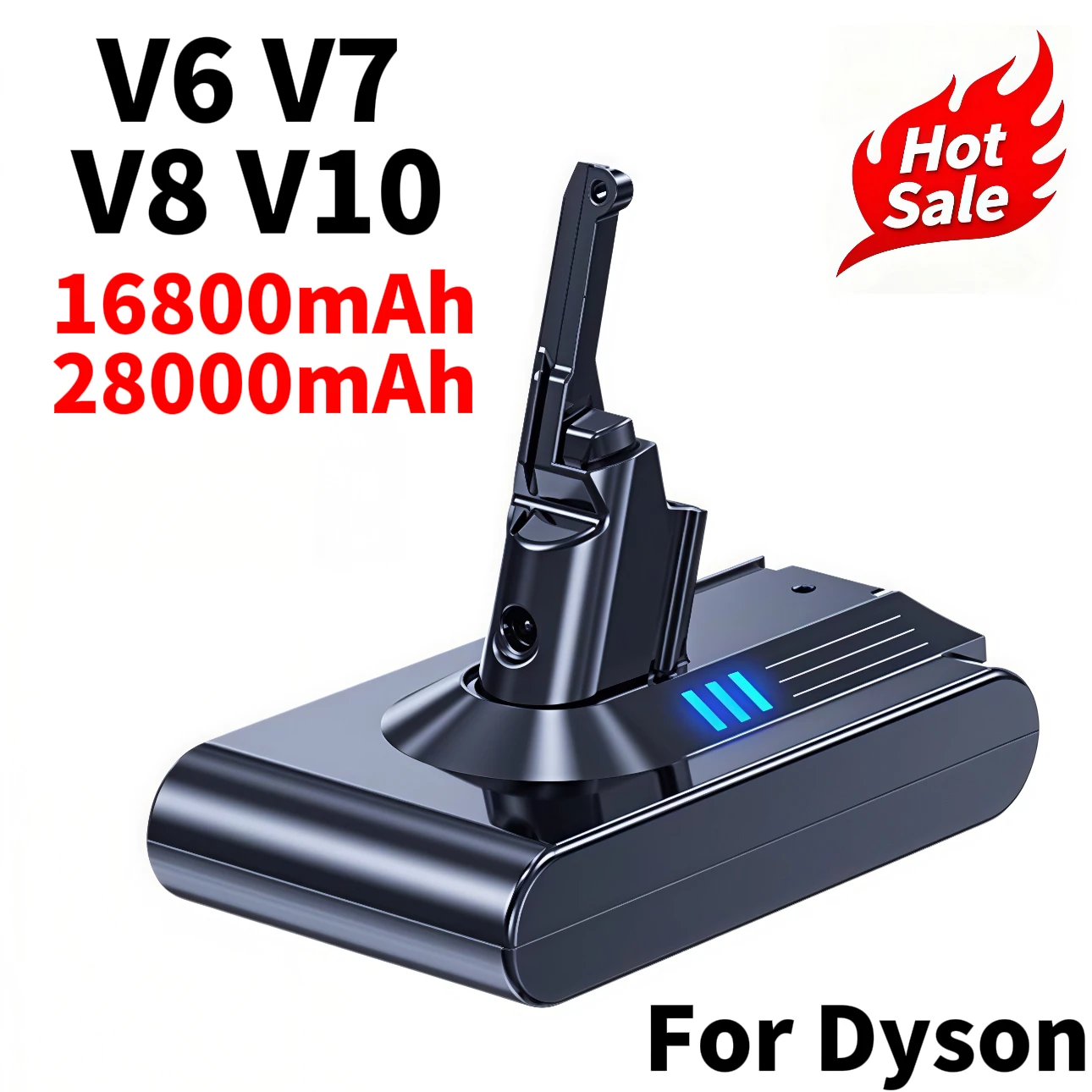 New 25.2V 16800mAh 28000mAh Li-ion Replacement Battery for Dyson V6 V7 V8 V10 SV12 Absolute Animal Vacuum Cleaner
New 25.2V 16800mAh 28000mAh Li-ion Replacement Battery for Dyson V6 V7 V8 V10 SV12 Absolute Animal Vacuum Cleaner