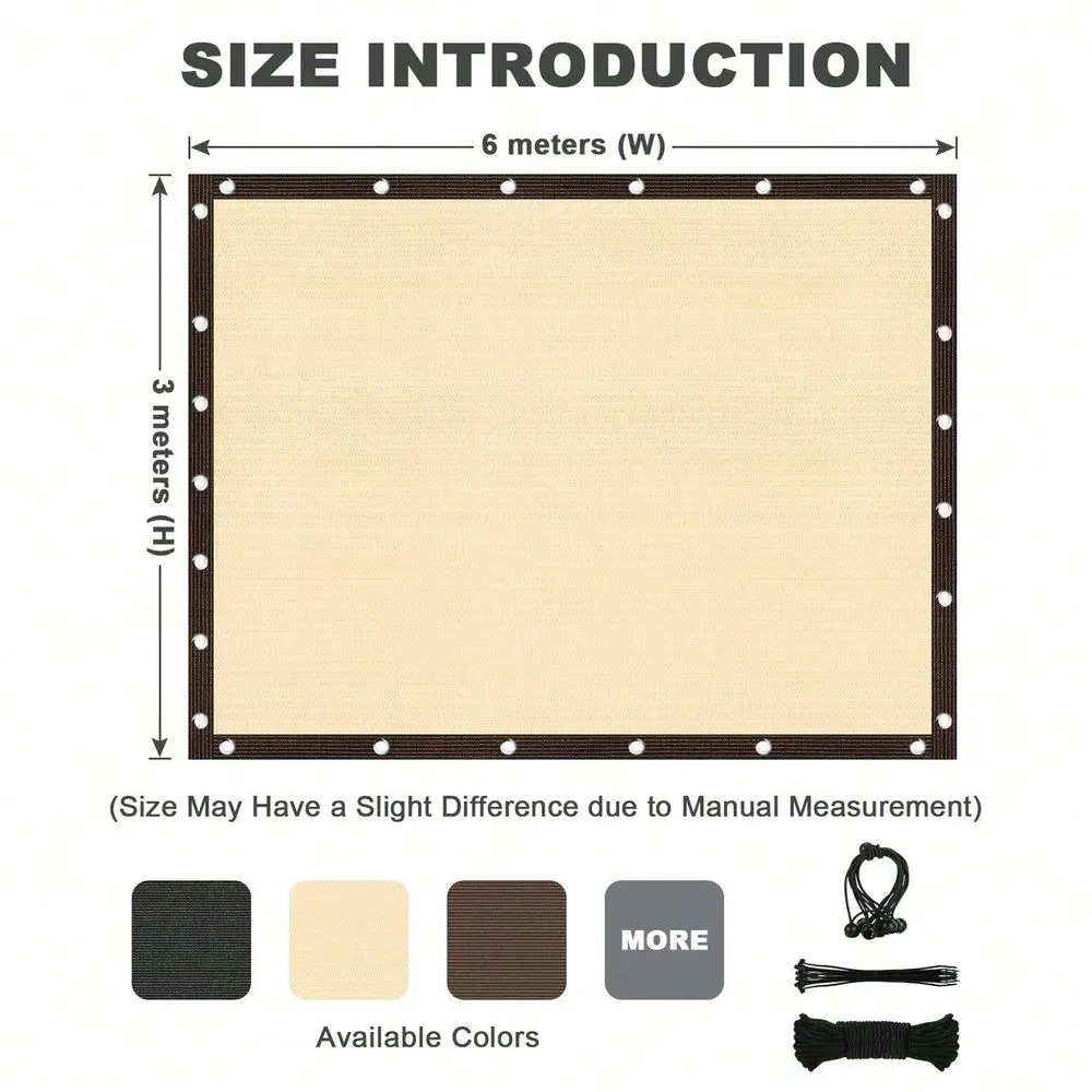 Patio Sun Shade Sun Shade Sail Garden Patio Pool Awning Canopy Shade Net Windscreen Privacy Fence Screen With Eyelets
Patio Sun Shade Sun Shade Sail Garden Patio Pool Awning Canopy Shade Net Windscreen Privacy Fence Screen With Eyelets