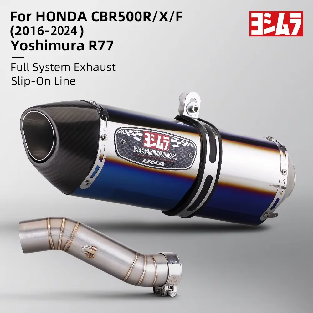 For HONDA CBR500R CBR500F CBR500X CBR500 2016-2024 Motorcycle Exhaust System Middle Link Pipe with R77 Carbon Muffler
For HONDA CBR500R CBR500F CBR500X CBR500 2016-2024 Motorcycle Exhaust System Middle Link Pipe with R77 Carbon Muffler