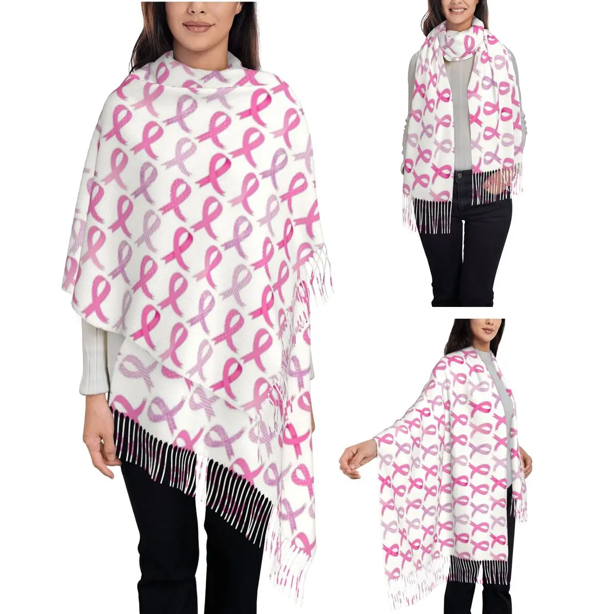 Женский шарф с кисточками, розовая лента, длинная супермягкая шаль, подарок для осведомленности о раке молочной железы, кашемировый шарф
Женский шарф с кисточками, розовая лента, длинная супермягкая шаль, подарок для осведомленности о раке молочной железы, кашемировый шарф