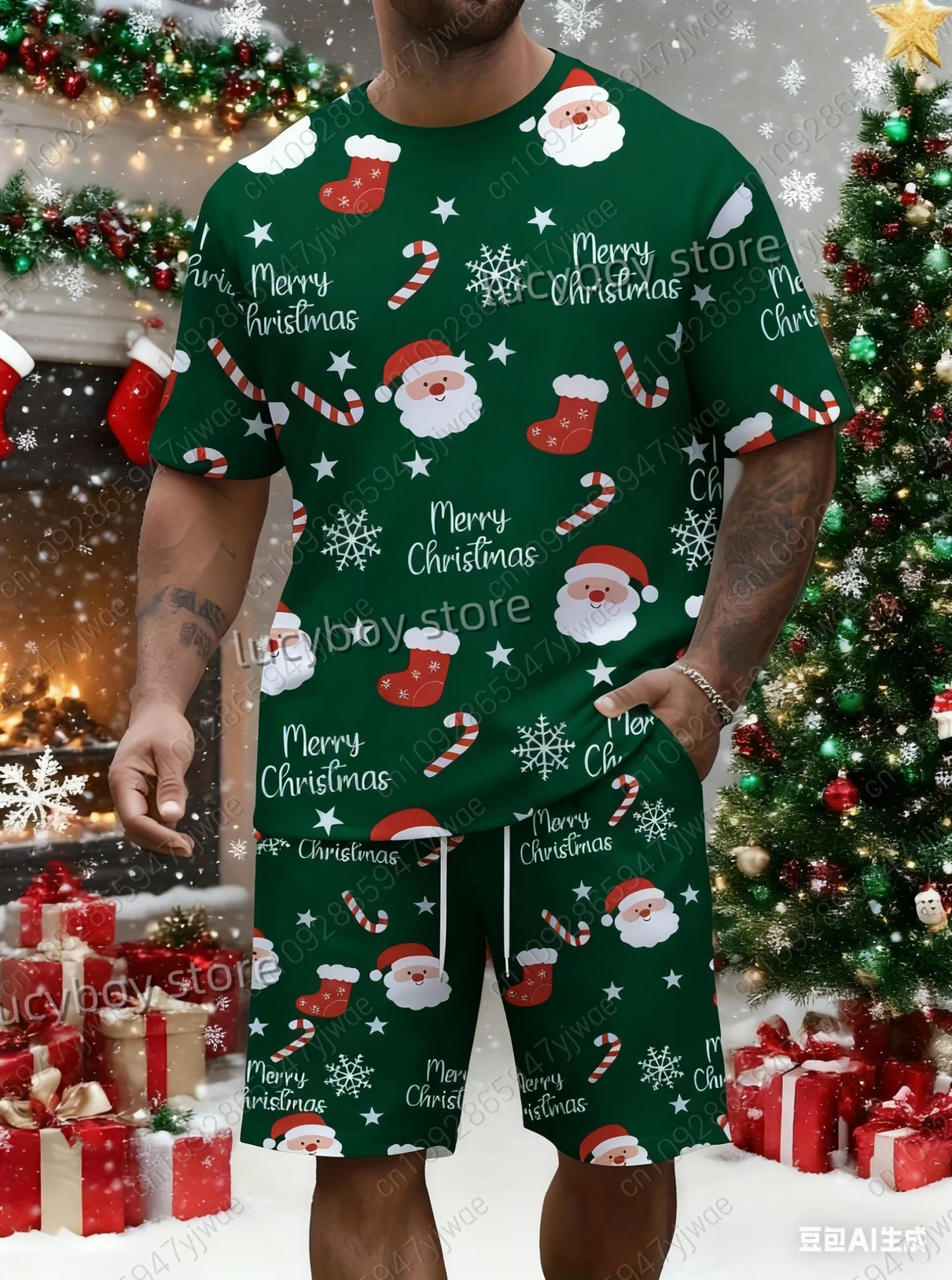2025 Autumn 2pcs Christmas Mens Casual Round Neck T Shirt Shorts Set Adult Jogging Plus Size Tracksuit 2 Piece Set Men Clothing
2025 Autumn 2pcs Christmas Mens Casual Round Neck T Shirt Shorts Set Adult Jogging Plus Size Tracksuit 2 Piece Set Men Clothing