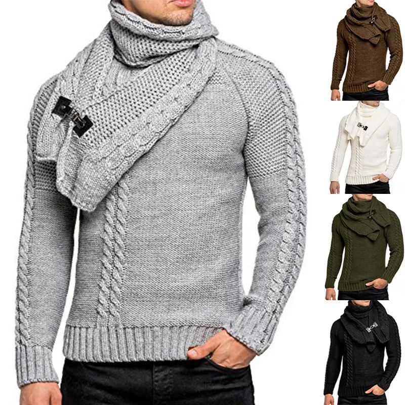 2023 Autumn and Winter Sweater Fashion Mens Scarf Slim Pullover Knitted Sweater Man
2023 Autumn and Winter Sweater Fashion Mens Scarf Slim Pullover Knitted Sweater Man