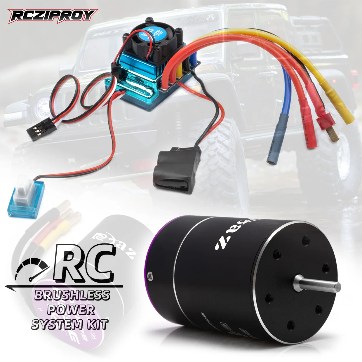 RCZIPROY RC Brushless Combo 3650 Motor & 120A ESC Combo for 1/10RC Traxxas Off-Road Racing Short Truck Drift RC Tamiya Axial
RCZIPROY RC Brushless Combo 3650 Motor & 120A ESC Combo for 1/10RC Traxxas Off-Road Racing Short Truck Drift RC Tamiya Axial