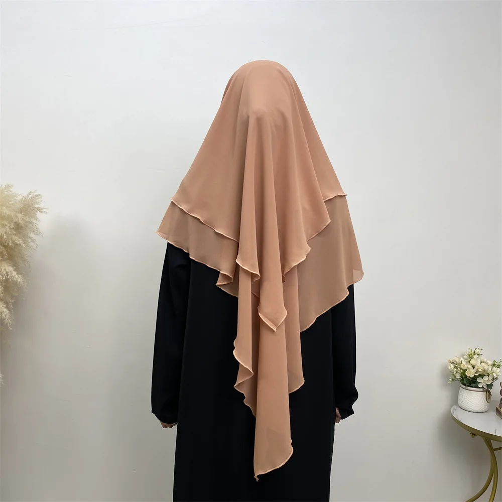 Muslim Chiffon Hijab Scarf for Women, Long Head Wrap, Double Layered, Monochromatic, Muslim Scarves, Ladies Veil, 107cm
Muslim Chiffon Hijab Scarf for Women, Long Head Wrap, Double Layered, Monochromatic, Muslim Scarves, Ladies Veil, 107cm