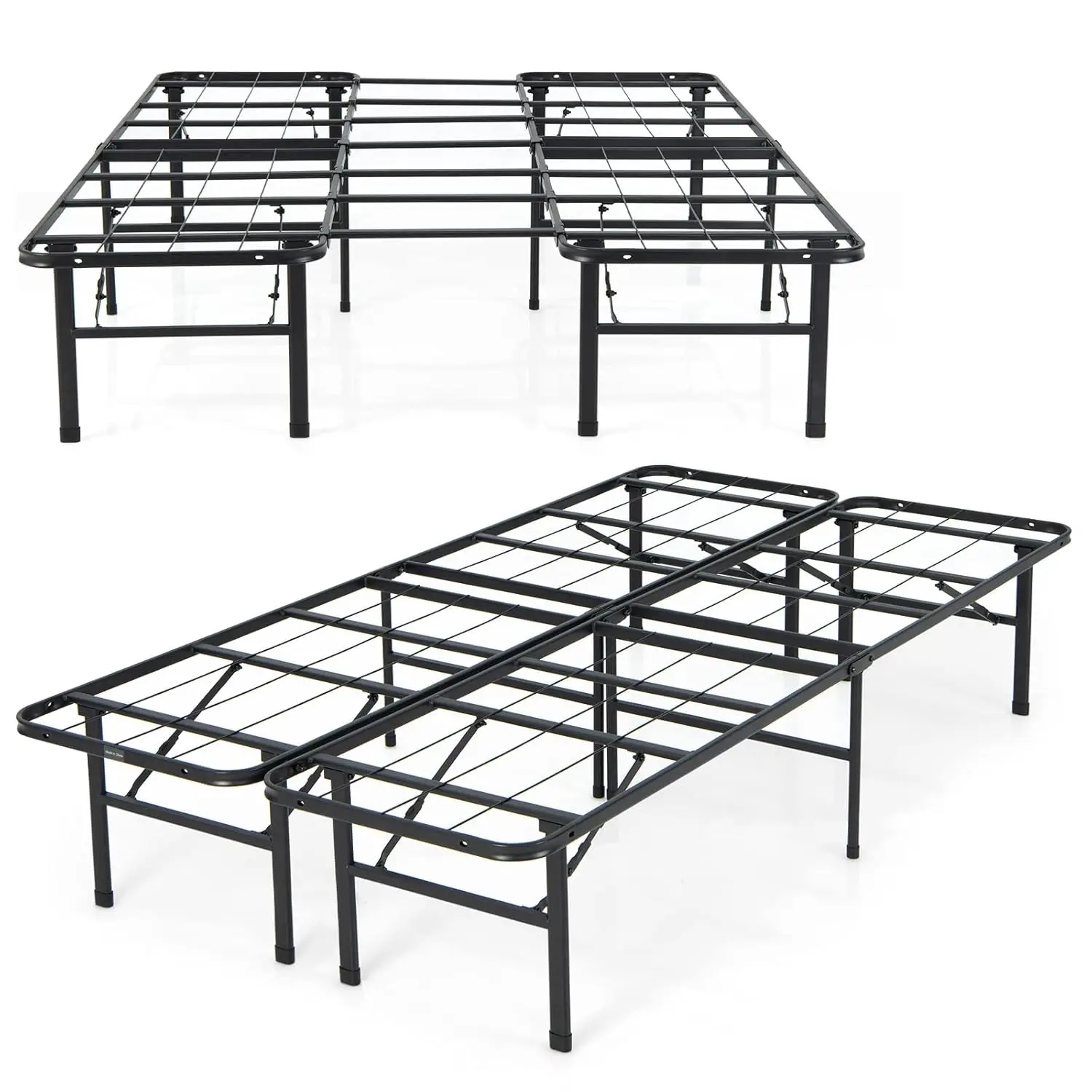 Folding Metal Platform Bed Frame, 13 Inch Heavy Duty Steel Slat Mattress Foundation with Under-Bed Storage, Tool-Free Assembly,
Folding Metal Platform Bed Frame, 13 Inch Heavy Duty Steel Slat Mattress Foundation with Under-Bed Storage, Tool-Free Assembly,