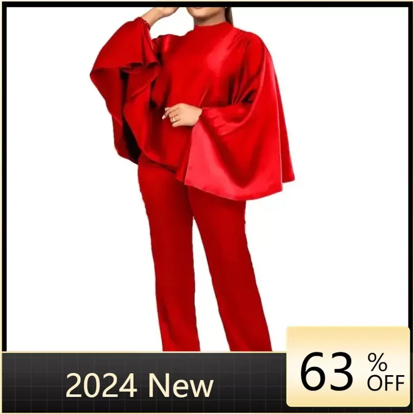 2024 Spring Autumn Elegant Africa Long Cloak Sleeve O-neck Polyester 2 Piece Top Long Pant Matching Sets Dashiki Africa Clothing
2024 Spring Autumn Elegant Africa Long Cloak Sleeve O-neck Polyester 2 Piece Top Long Pant Matching Sets Dashiki Africa Clothing