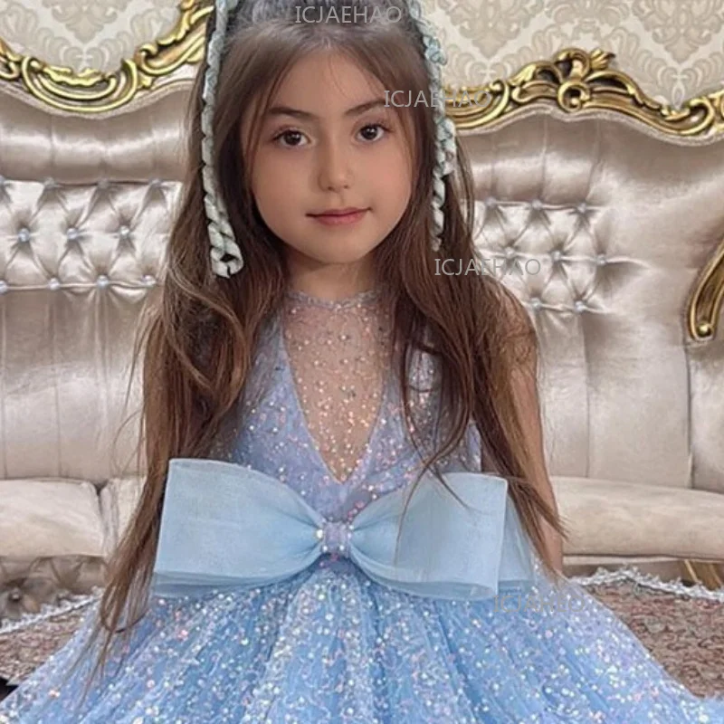 Children Girls Formal Dress Tutu Little Host Model Performance Pageant Costume Blue Sequin Fashion Elegant Kids Princess Style
Children Girls Formal Dress Tutu Little Host Model Performance Pageant Costume Blue Sequin Fashion Elegant Kids Princess Style