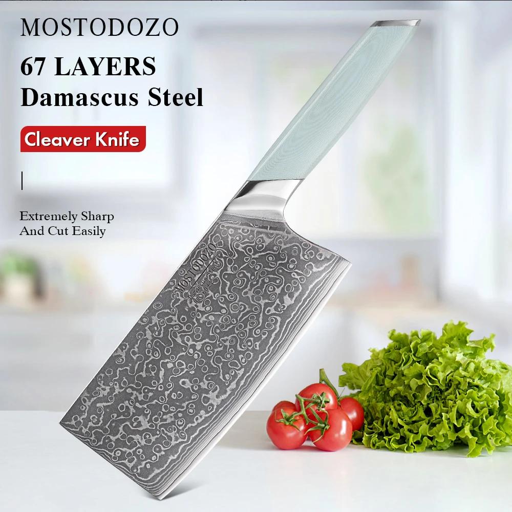 MOSTODOZO 7" Chinese Cleaver Knife Japanese Damascus Steel Knife Chef Kitchen Vegetable Meat Slicing Utility Cooking Accessories
MOSTODOZO 7" Chinese Cleaver Knife Japanese Damascus Steel Knife Chef Kitchen Vegetable Meat Slicing Utility Cooking Accessories