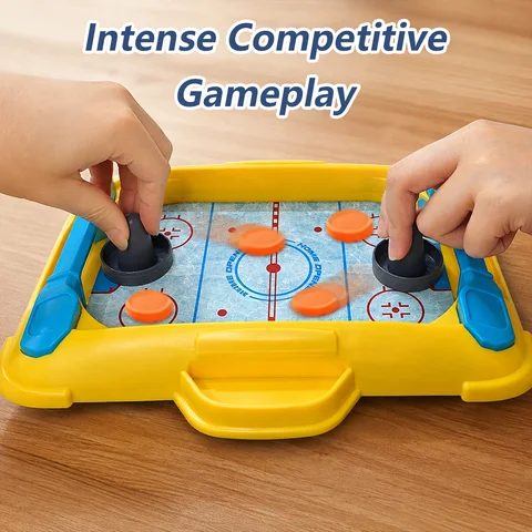 Portable Tabletop Ice Hockey Game Mini Desktop Battle Board Game for Kids 2 Player Interactive Family Party Game Toy Indoor Outdoor Picnic Travel Game Birthday Gift for Boys Girls Parent-child Competitive Sport Game