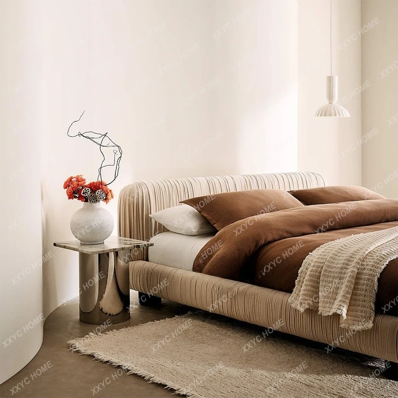 M medieval flannel pleated bed retro cream style designer soft bag bed
M medieval flannel pleated bed retro cream style designer soft bag bed