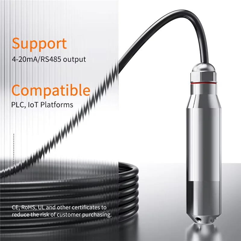 ABFI Water Level Sensor Transmitter 4-20Ma Output For Pump Control Hydrostatic, 0-2M Range
ABFI Water Level Sensor Transmitter 4-20Ma Output For Pump Control Hydrostatic, 0-2M Range