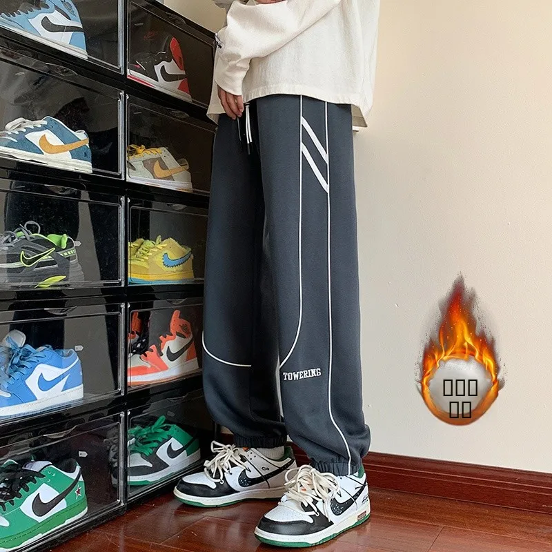 Fce Lined Baskeall Casual Sports Pants for Men Loose Fit Winter Thiened Warm Long Trousers Youth Faion Brand
Fce Lined Baskeall Casual Sports Pants for Men Loose Fit Winter Thiened Warm Long Trousers Youth Faion Brand