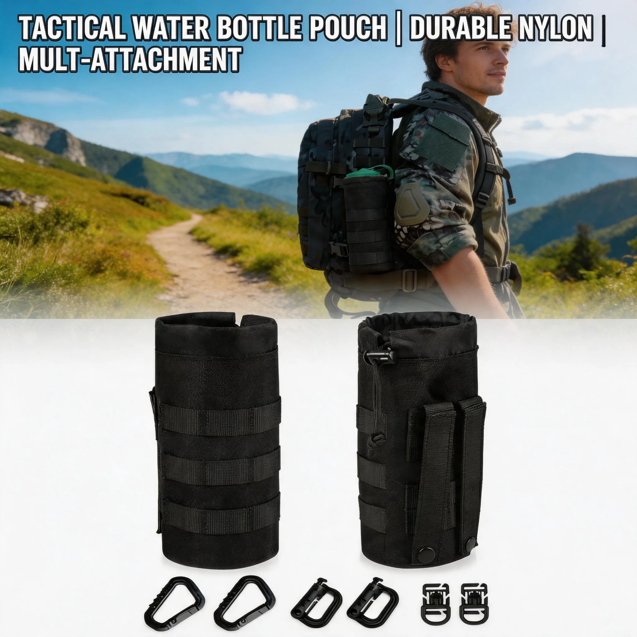Molle System Compatible Upgraded Sports Water Bottles Pouch Bag Tactical Drawstring Holder Travel Mesh Hydration Carrier
Molle System Compatible Upgraded Sports Water Bottles Pouch Bag Tactical Drawstring Holder Travel Mesh Hydration Carrier