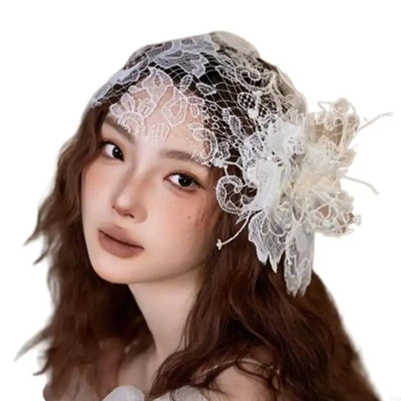 652F Elegant Lace Headwear Princess Veil Balletcore Headpieces for Pageant Prom Party Shows Flower for Evening Dress
652F Elegant Lace Headwear Princess Veil Balletcore Headpieces for Pageant Prom Party Shows Flower for Evening Dress