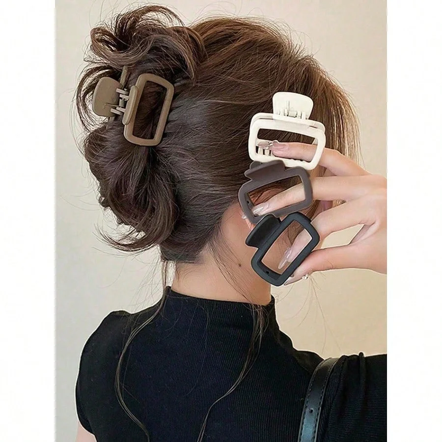 Korean Style Matte & Glossy Hair Claw Clips, Neutral Brown/Black/Leopard Shark Clips for Women's Back of Head
Korean Style Matte & Glossy Hair Claw Clips, Neutral Brown/Black/Leopard Shark Clips for Women's Back of Head