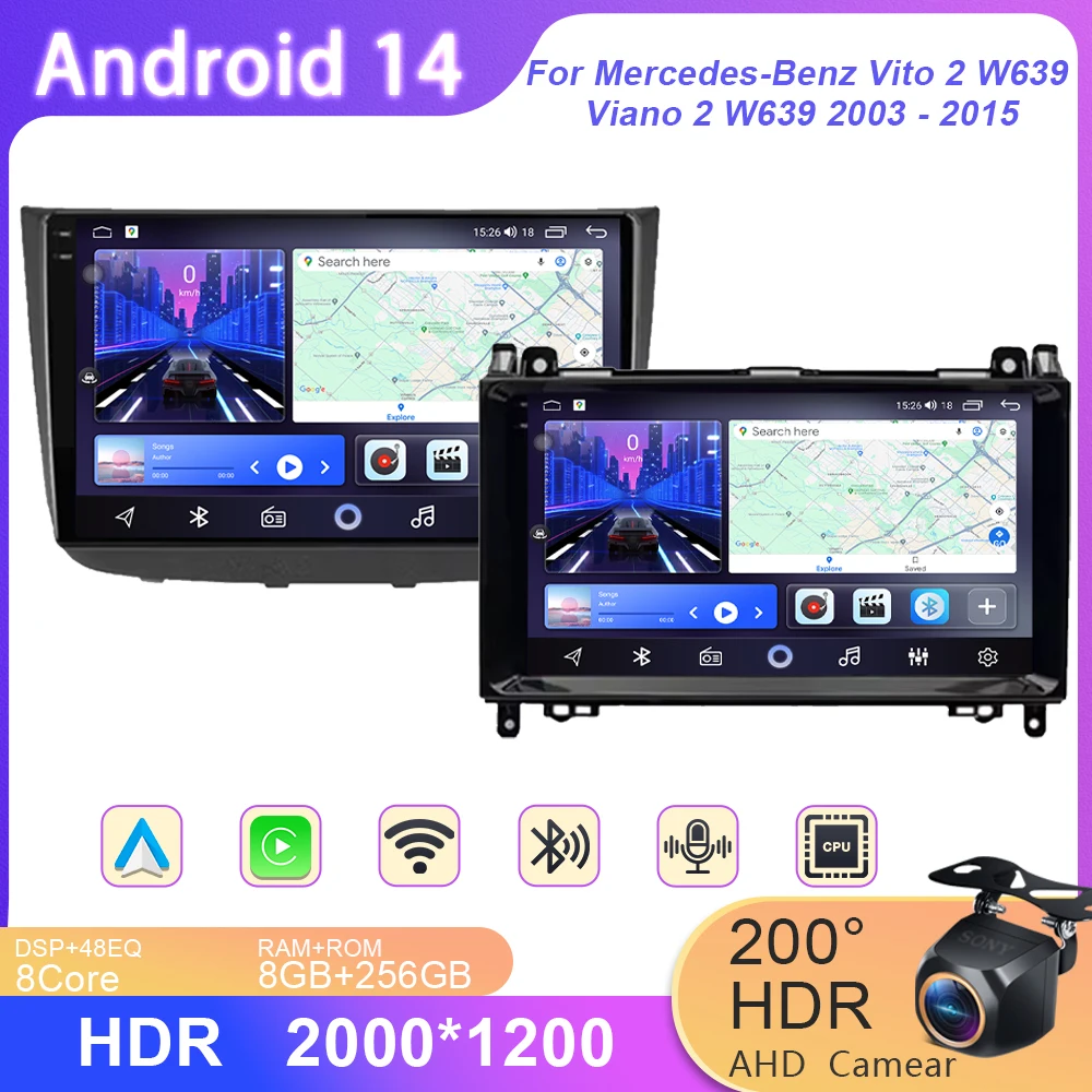 Android Radio For Mercedes-Benz Vito 2 W639 Viano 2 W639 2003 - 2015 Car Video Multimedia Player Stereo Navigation GPS 5G WIFI
Android Radio For Mercedes-Benz Vito 2 W639 Viano 2 W639 2003 - 2015 Car Video Multimedia Player Stereo Navigation GPS 5G WIFI
