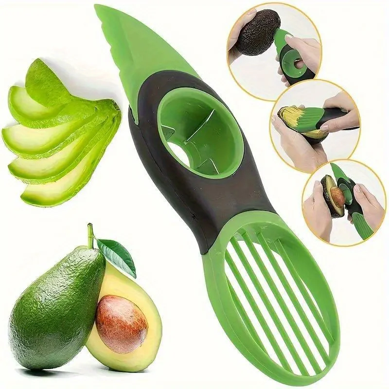 3-in-1 Avocado Peeler, Slicer, and Corer Multifunctional Kitchen Tool for Easy Fruit Prep, Durable Plastic, Ergonomic Handle
3-in-1 Avocado Peeler, Slicer, and Corer Multifunctional Kitchen Tool for Easy Fruit Prep, Durable Plastic, Ergonomic Handle