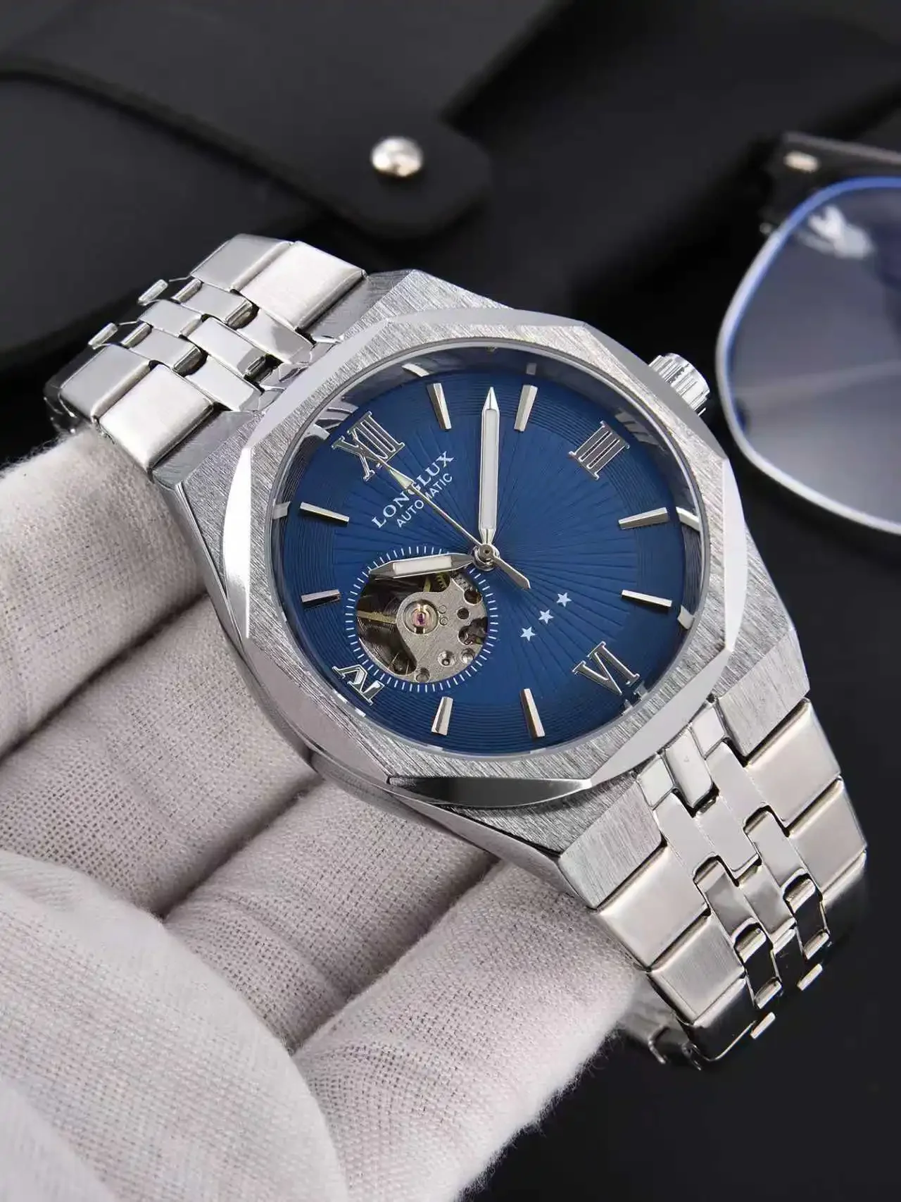 LONGLUX automatic watch business skeleton rome mechanical watches waterproof stainless steel luminous minimalist men gift
LONGLUX automatic watch business skeleton rome mechanical watches waterproof stainless steel luminous minimalist men gift