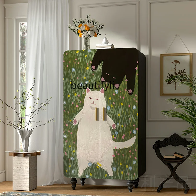 Modern simple solid wood wardrobe, living room decoration cabinet, cream style painted wardrobe, balcony storage cabinet
Modern simple solid wood wardrobe, living room decoration cabinet, cream style painted wardrobe, balcony storage cabinet