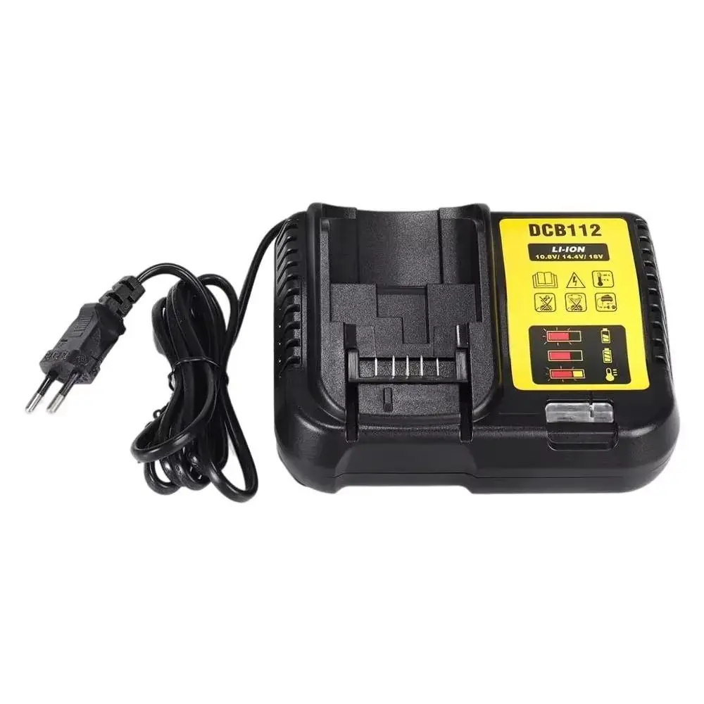 DCB112 Battery Charger Safety Stable Electric Tool Charger Replacement ABS and Copper Durable Battery Charger Plug
DCB112 Battery Charger Safety Stable Electric Tool Charger Replacement ABS and Copper Durable Battery Charger Plug
