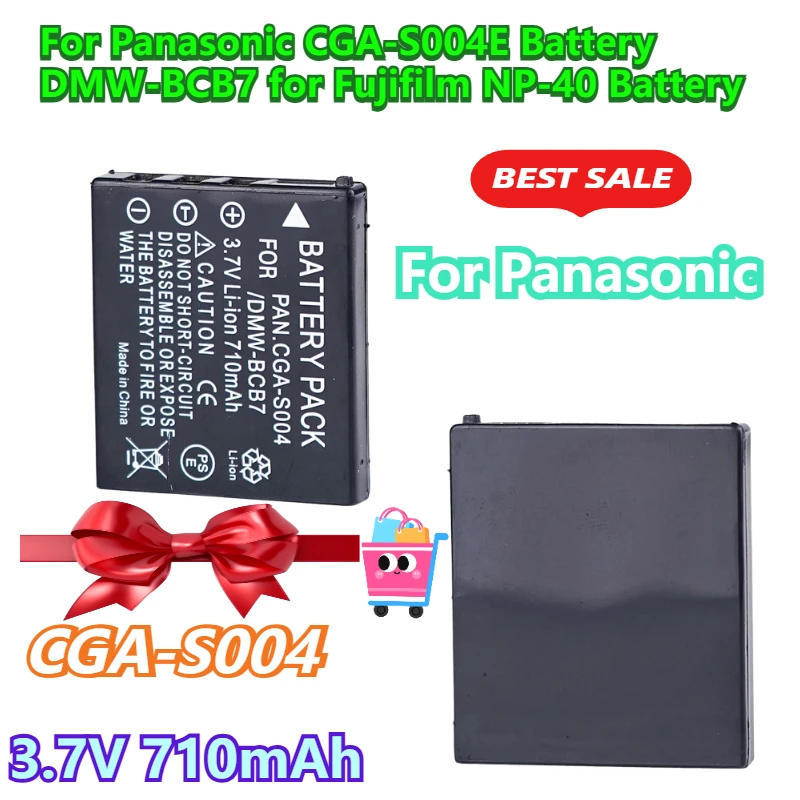 2PCS 3.7V 710mAh Camera Batteries for Panasonic CGA-S004E Battery DMW-BCB7 for Fujifilm NP-40 Battery
2PCS 3.7V 710mAh Camera Batteries for Panasonic CGA-S004E Battery DMW-BCB7 for Fujifilm NP-40 Battery