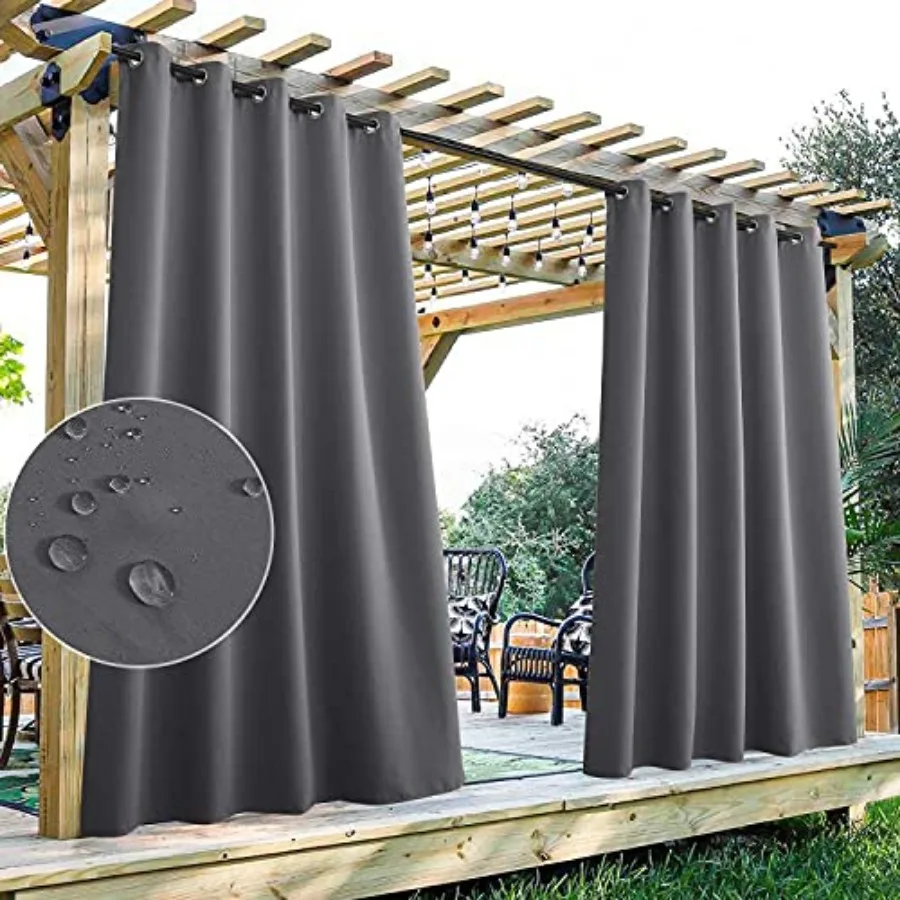 Patio Waterproof Curtains Outdoor Extra Wide Blackout Thermal Insulated Curtain Panels for Open-Airy Sliding Door/Deck/Lanai, W
Patio Waterproof Curtains Outdoor Extra Wide Blackout Thermal Insulated Curtain Panels for Open-Airy Sliding Door/Deck/Lanai, W