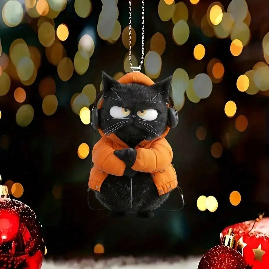 1 2D Flat Acrylic Hanging Ornament with Cute Black Cat, for Home, Office & Car Mirror, Ideal Party & Daily Decor
1 2D Flat Acrylic Hanging Ornament with Cute Black Cat, for Home, Office & Car Mirror, Ideal Party & Daily Decor