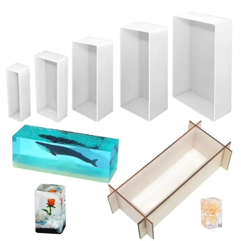 New Design 3D Rectangle Cuboid Epoxy Resin Silicone Mold, Deep Casting Mould with Wooden Support for Insect Specimens Decor
New Design 3D Rectangle Cuboid Epoxy Resin Silicone Mold, Deep Casting Mould with Wooden Support for Insect Specimens Decor