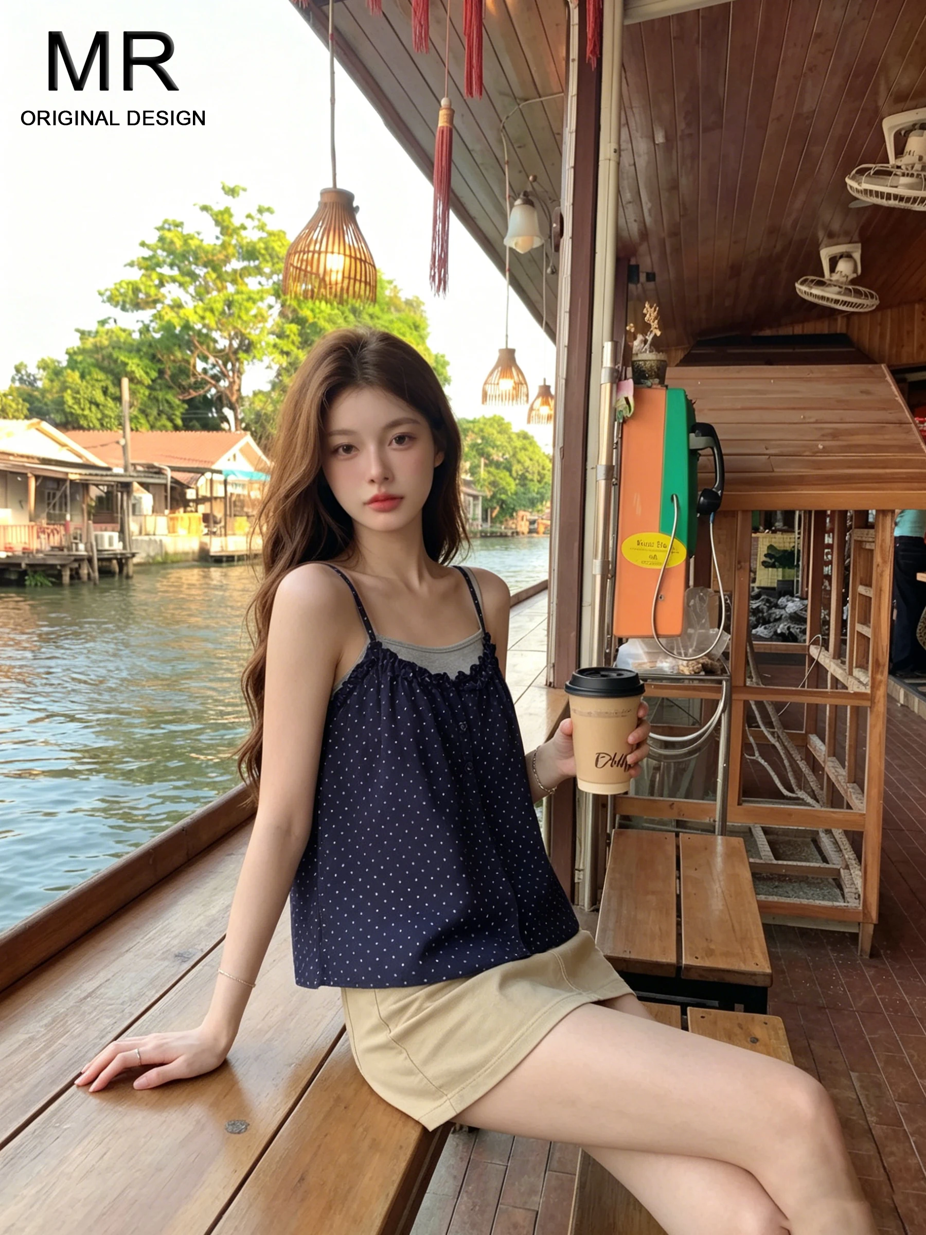 Korean Style Casual Polka Dot Strap Two Piece Set Women's Loose Slimming Sweet Bow Tie Top Set Summer Fashion Ensemble
Korean Style Casual Polka Dot Strap Two Piece Set Women's Loose Slimming Sweet Bow Tie Top Set Summer Fashion Ensemble