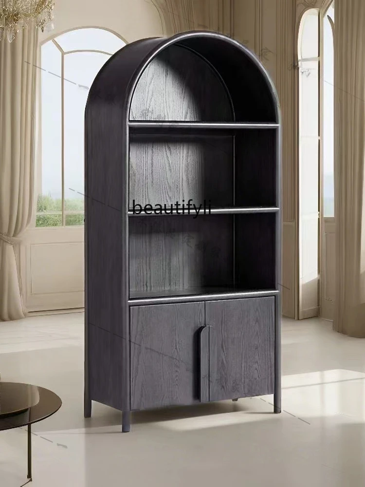American Light Luxury Solid Wood Bookcase Living Room Open Storage Cabinet French Retro Arched Bookshelf
American Light Luxury Solid Wood Bookcase Living Room Open Storage Cabinet French Retro Arched Bookshelf
