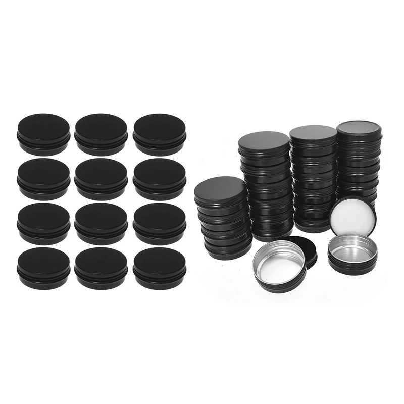 ABGH-36 Pcs Black Aluminum Tin Jars Round Screw Lid Containers Empty Metal Storage Cans - 24 Pcs 60Ml & 12Pcs 30Ml
ABGH-36 Pcs Black Aluminum Tin Jars Round Screw Lid Containers Empty Metal Storage Cans - 24 Pcs 60Ml & 12Pcs 30Ml
