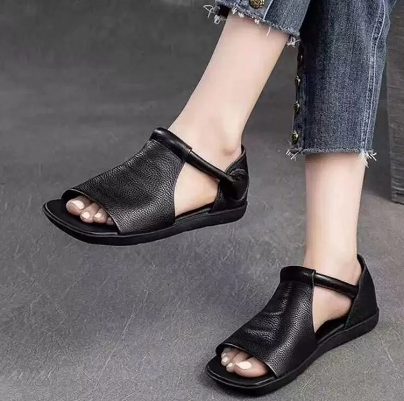 Women's Hook & Loop Flat Sandals Summer - Open-Toe Casual Beach Shoes, Comfortable Soft Sole Walking Sandals for Daily &Vacation
Women's Hook & Loop Flat Sandals Summer - Open-Toe Casual Beach Shoes, Comfortable Soft Sole Walking Sandals for Daily &Vacation