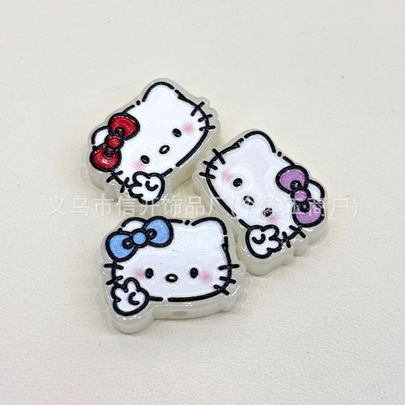 Through hole luminous Hello Kitty double-sided cartoon sheet bead accessories phone chain DIY handmade jewelry material
Through hole luminous Hello Kitty double-sided cartoon sheet bead accessories phone chain DIY handmade jewelry material