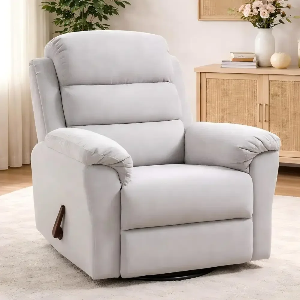 Adults' Swivel Rocker Recliner with Massage & Heat, Light Grey for Living Room and Nursery Relaxation
Adults' Swivel Rocker Recliner with Massage & Heat, Light Grey for Living Room and Nursery Relaxation