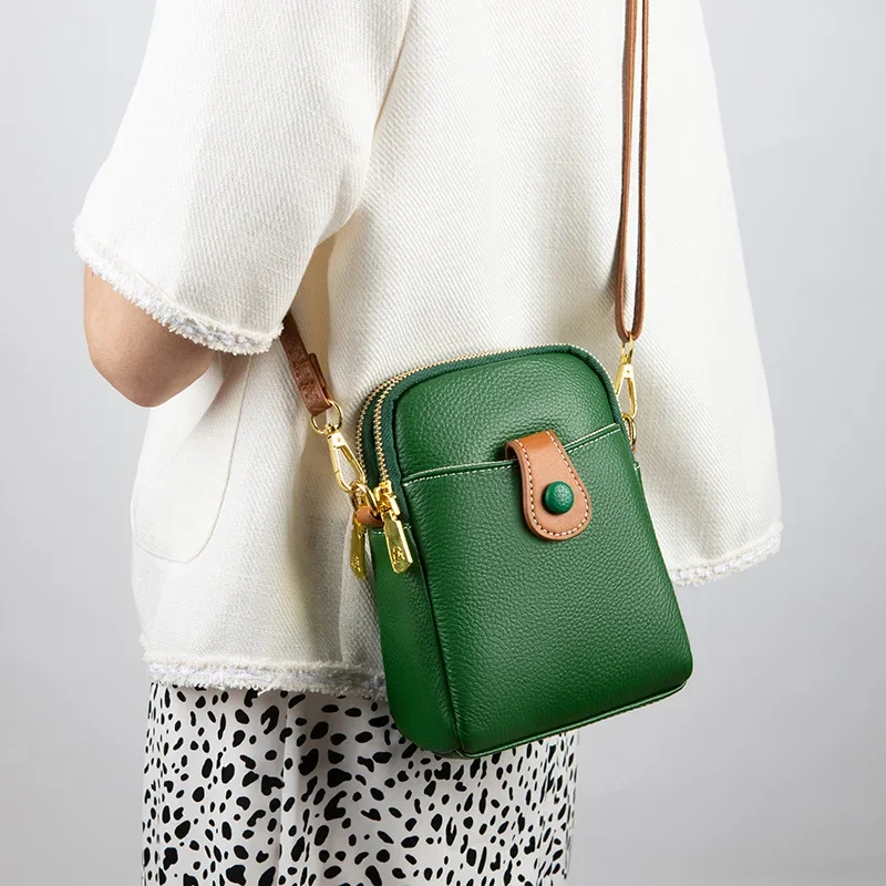 Fashion Women Crossbody Bag Genuine Leather Female Mobile Phone Bag Small Real Leather Purse Bags
Fashion Women Crossbody Bag Genuine Leather Female Mobile Phone Bag Small Real Leather Purse Bags