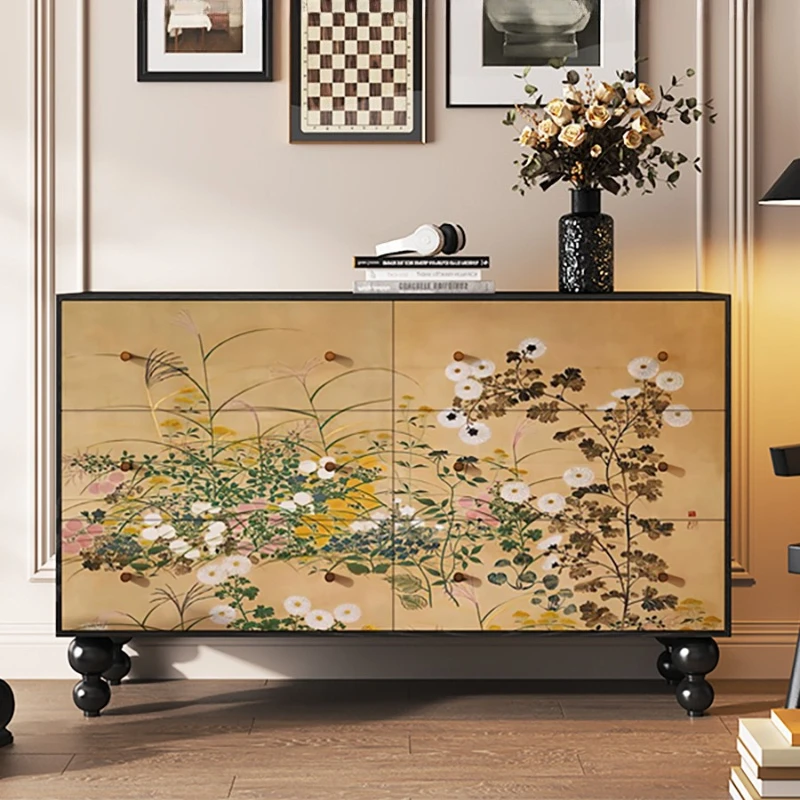 Декоративный шкаф с шестью ведрами из массива дерева, туалетный столик для бытовой комнаты, боковой шкаф для дивана в гостиной
Декоративный шкаф с шестью ведрами из массива дерева, туалетный столик для бытовой комнаты, боковой шкаф для дивана в гостиной