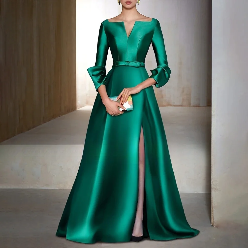 Elegant Slit Green Long Bespoke Occasion Gown Evening Dresses Prom Pastrol Unisex Jersey Retro Dubai Saudi Arabic Customized
Elegant Slit Green Long Bespoke Occasion Gown Evening Dresses Prom Pastrol Unisex Jersey Retro Dubai Saudi Arabic Customized