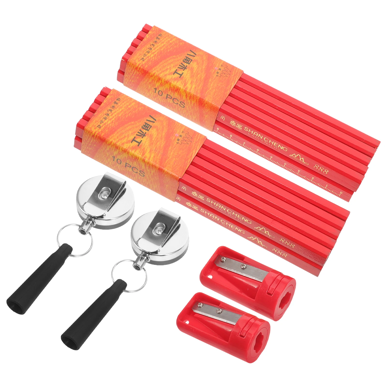 1 Set Red Carpenter Pencils Flat Woodworking Building Marking Tools Adjustable Sharpener Retractable Holder 20 Pcs Lasting
1 Set Red Carpenter Pencils Flat Woodworking Building Marking Tools Adjustable Sharpener Retractable Holder 20 Pcs Lasting