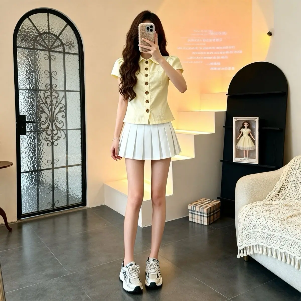 Slimming Effect Summer New Design Waist-Cinching Shirt Women's Deep Blue Doll Collar High-End Feeling Top
Slimming Effect Summer New Design Waist-Cinching Shirt Women's Deep Blue Doll Collar High-End Feeling Top