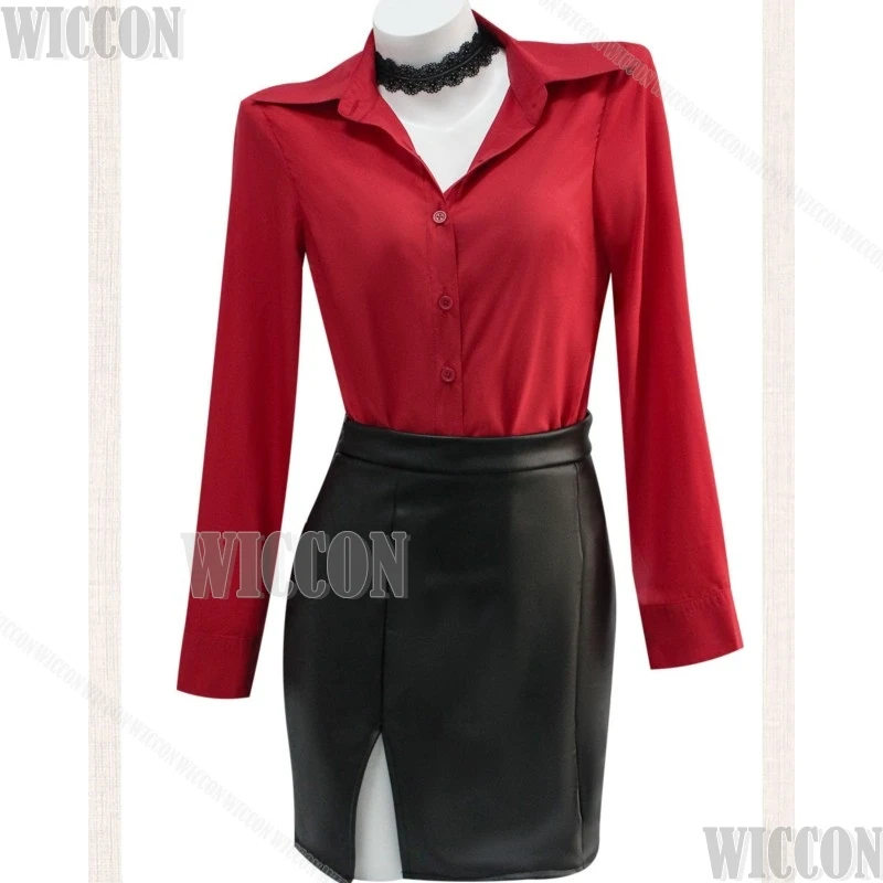 Adaa Game Residenntt Damnation Red High Heels Cosplay Red Shirt Black Pu Coat Skirt Black Wig Halloween Comic Con Festival WuHU
Adaa Game Residenntt Damnation Red High Heels Cosplay Red Shirt Black Pu Coat Skirt Black Wig Halloween Comic Con Festival WuHU