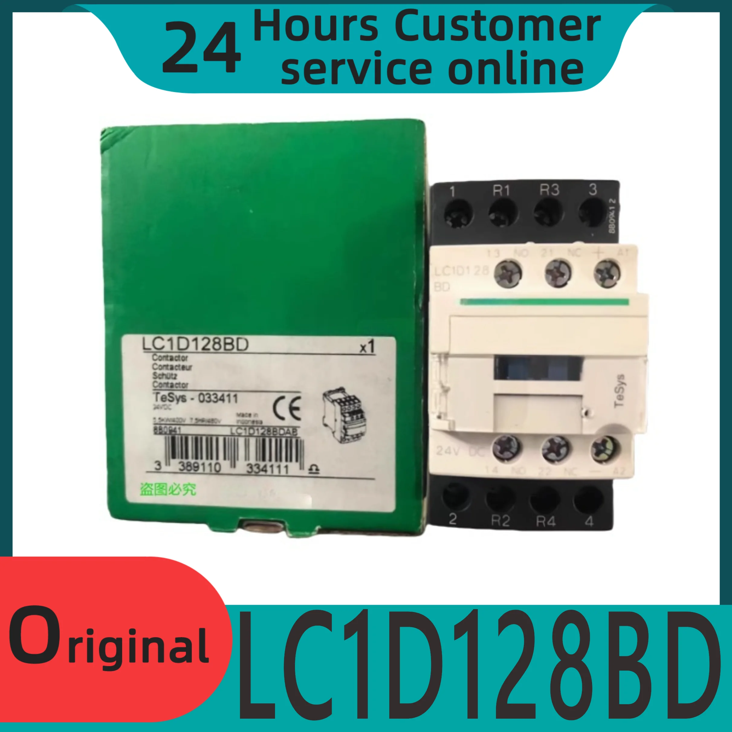 Новый оригинальный четырехполюсный контактор постоянного тока LC1D128BD LC1-D128BD DC24V 12A
Новый оригинальный четырехполюсный контактор постоянного тока LC1D128BD LC1-D128BD DC24V 12A