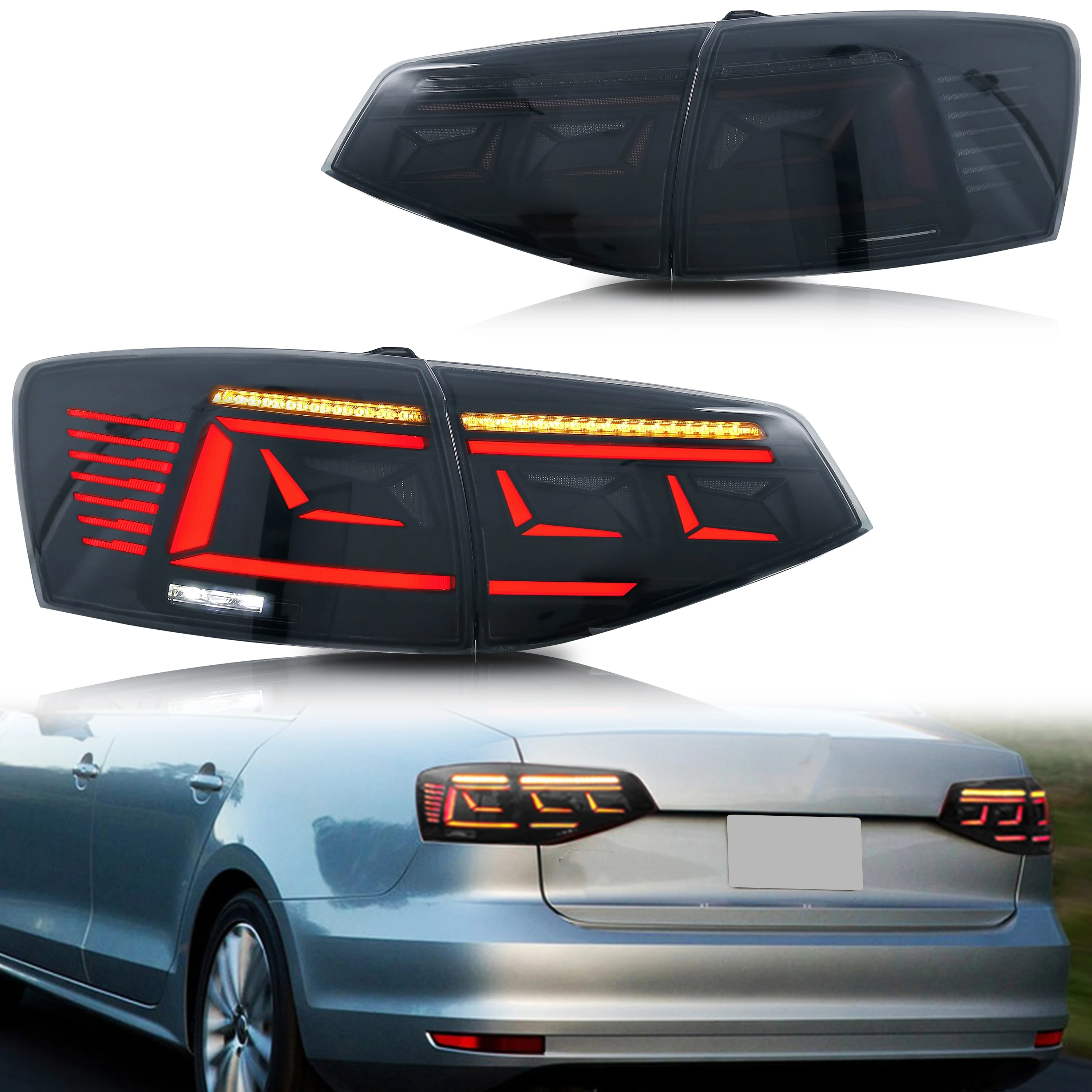 LED Tail Lights Assembly for Volkswagen VW Jetta 2015-2018 GLI Dynamic Animation Sequential Turn Signal Rear Lamps Assembly
LED Tail Lights Assembly for Volkswagen VW Jetta 2015-2018 GLI Dynamic Animation Sequential Turn Signal Rear Lamps Assembly