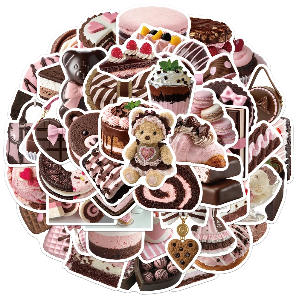 50PCS Creative Pink Brown Dessert Stickers Decorative Phone Cases Notebook DIY Personalized Decorative Stickers
50PCS Creative Pink Brown Dessert Stickers Decorative Phone Cases Notebook DIY Personalized Decorative Stickers