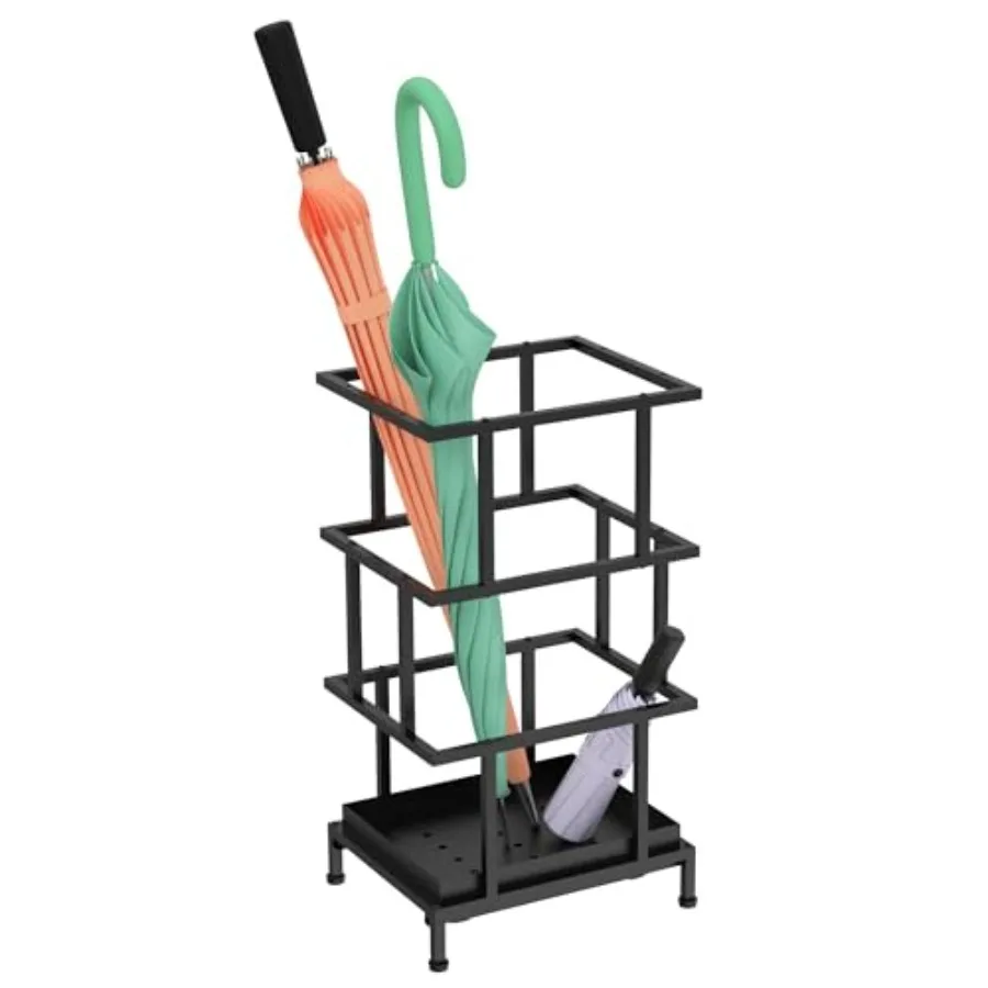 Umbrella Holder for Entryway Metal Umbrella Stand with Water Tray and Cane Holder Adjustable Feet 10.4 x 8.4 x 18.7 in Suitable
Umbrella Holder for Entryway Metal Umbrella Stand with Water Tray and Cane Holder Adjustable Feet 10.4 x 8.4 x 18.7 in Suitable
