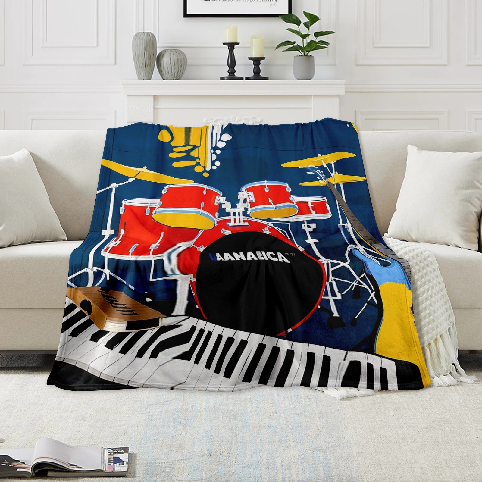 Designed For Music Festivals This Cartoon Instruments And Drum Set Blanket Is A Great Gift For Kids And Family
Designed For Music Festivals This Cartoon Instruments And Drum Set Blanket Is A Great Gift For Kids And Family