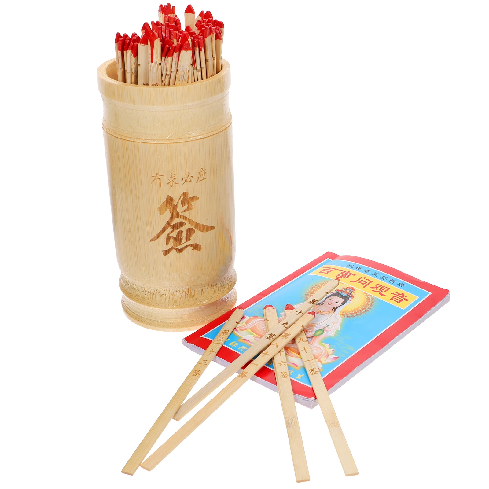 Lottery Container Chinese Divination Sticks Fortune Telling Wooden Fortunesticks Kit with Booklet Child
Lottery Container Chinese Divination Sticks Fortune Telling Wooden Fortunesticks Kit with Booklet Child