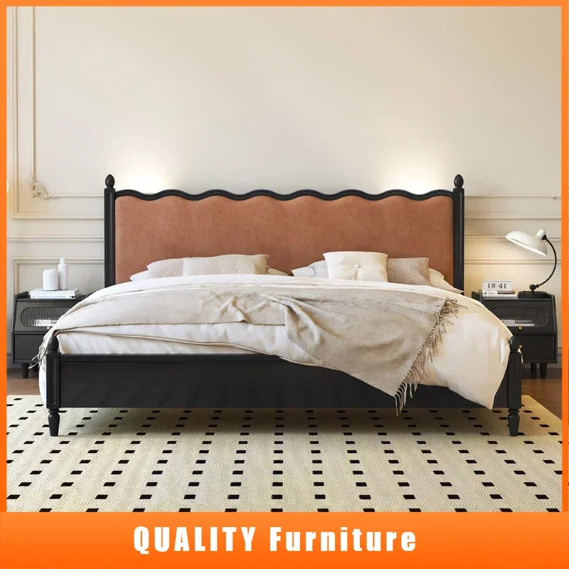 Minimalist French Home Bed Storage Customizable High Quality Small Family Double Bed Solid Wood Wedding Cama Casal Furniture
Minimalist French Home Bed Storage Customizable High Quality Small Family Double Bed Solid Wood Wedding Cama Casal Furniture