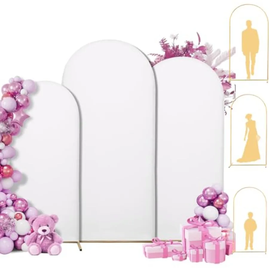 Metal Arch Backdrop Stand and Cover Set of 3 - 7FT+6.6FT+6FT Wedding Arch Backdrop Stand with Cover Set for Birthday Party Wedd
Metal Arch Backdrop Stand and Cover Set of 3 - 7FT+6.6FT+6FT Wedding Arch Backdrop Stand with Cover Set for Birthday Party Wedd