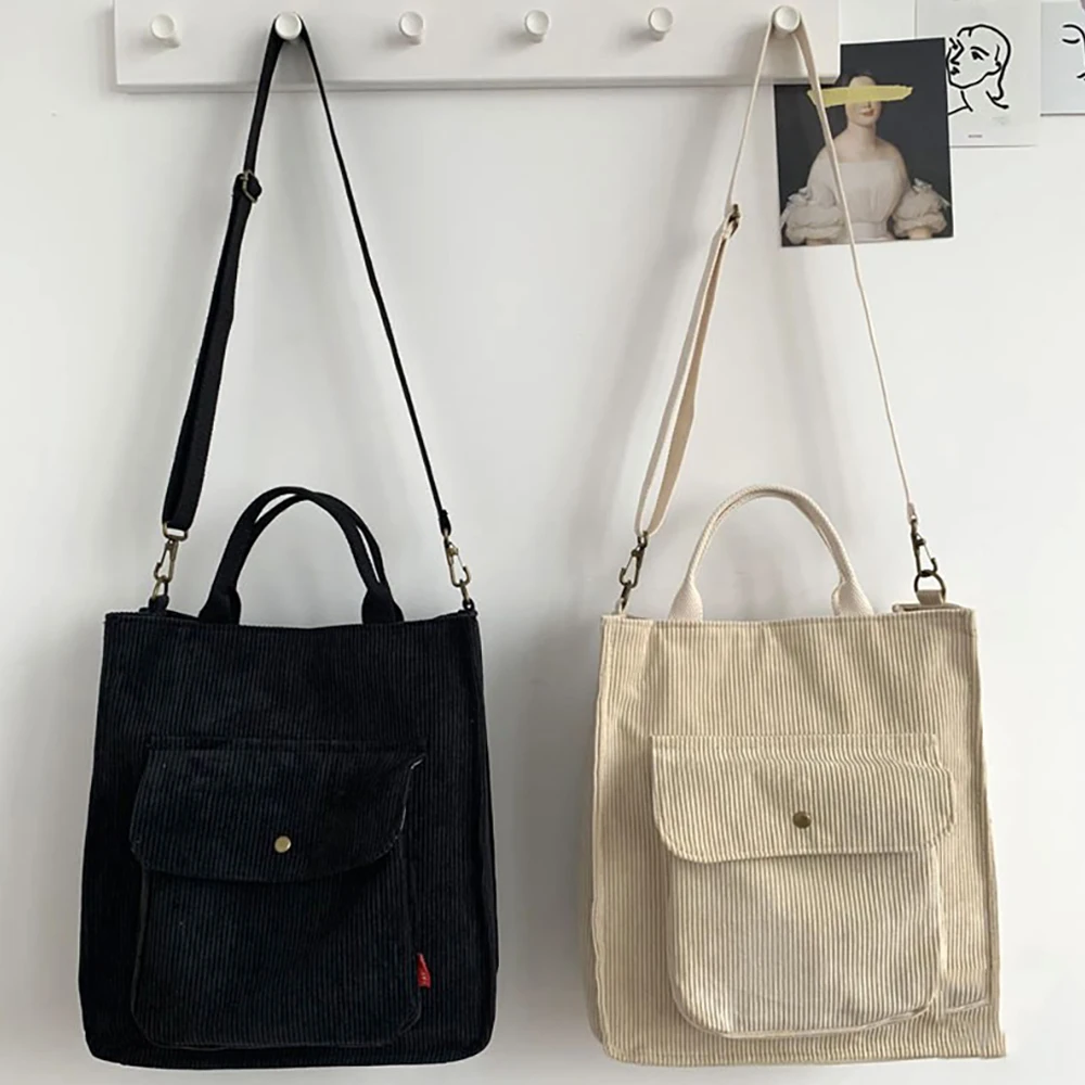 Handbags Corduroy Bag for Women Shoulder Bags Female Soft Environmental Storage Reusable Girls Small and Large Shopper Totes Bag
Handbags Corduroy Bag for Women Shoulder Bags Female Soft Environmental Storage Reusable Girls Small and Large Shopper Totes Bag