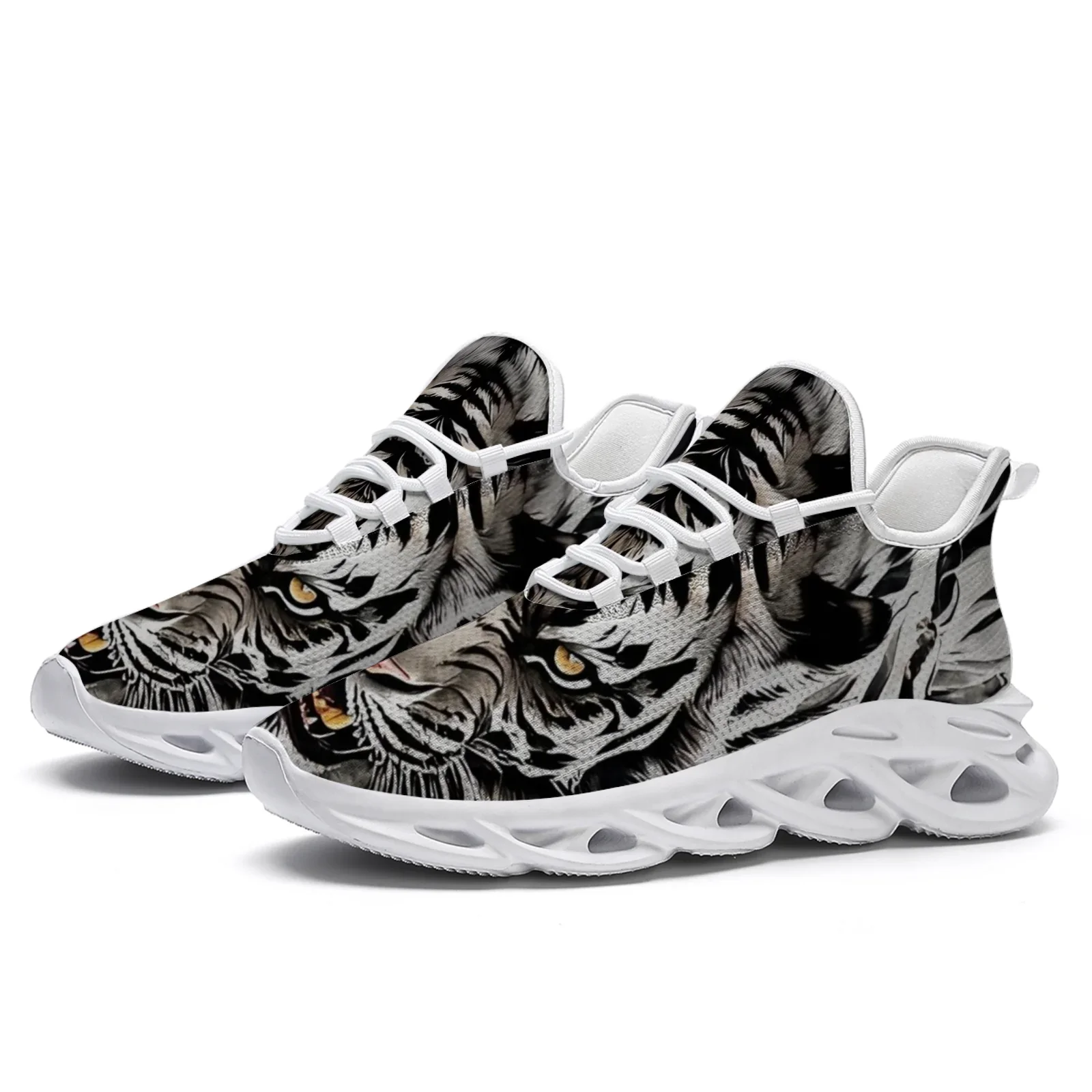 Customized tiger print black stripes fashion casual sneakers unisex mesh lightweight sneakers
Customized tiger print black stripes fashion casual sneakers unisex mesh lightweight sneakers